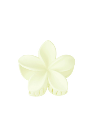 Barrette À Cheveux Fleur - Plastique Crème (Pack With Plastic Bag) h5 