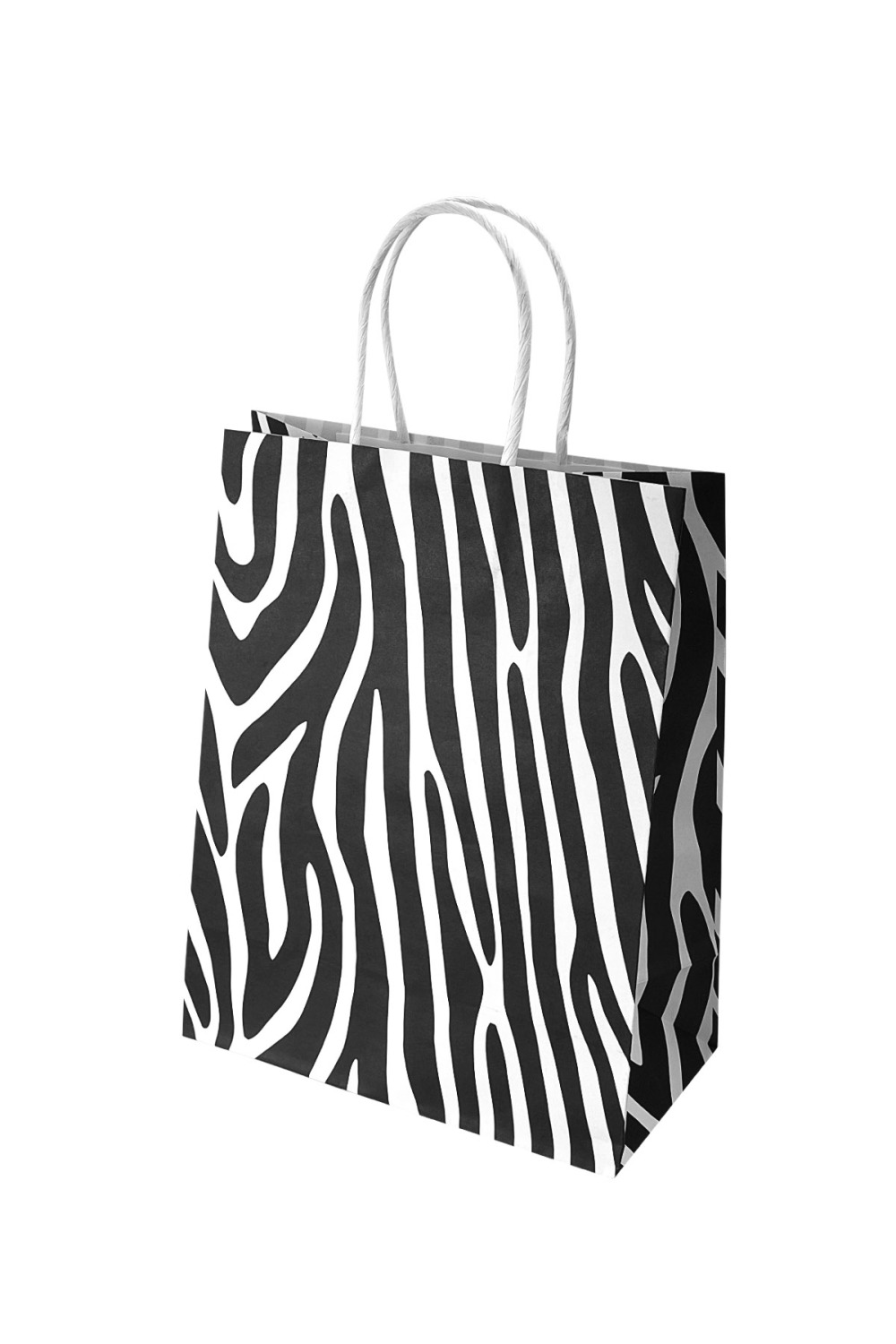 Sacs Zèbre 50 Pièces - Papier Noir/Blanc 