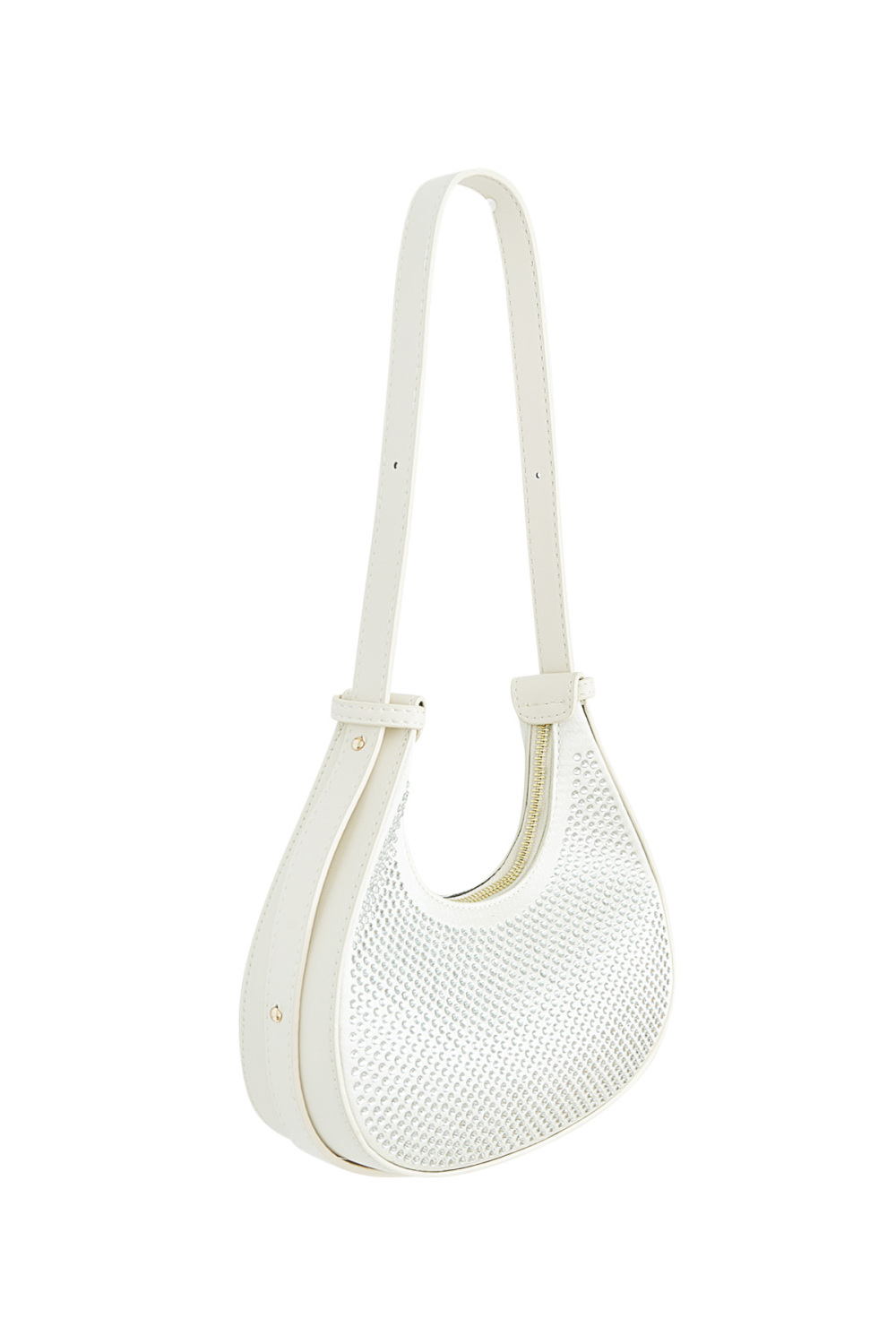 Sac Croissant Blanc Paillettes - Pu Image5