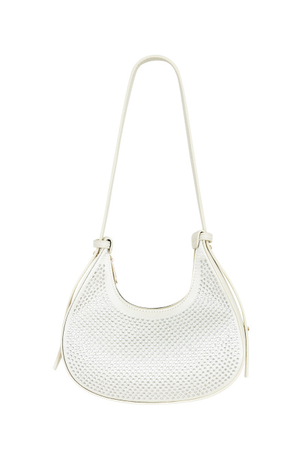 Sac Croissant Blanc Paillettes - PU