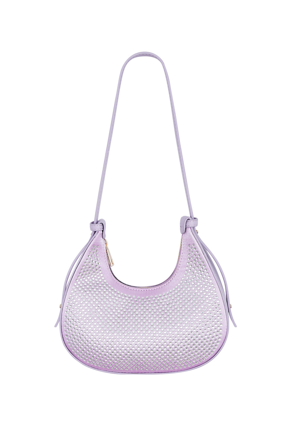 Sac Croissant Blanc Paillettes - Pu 