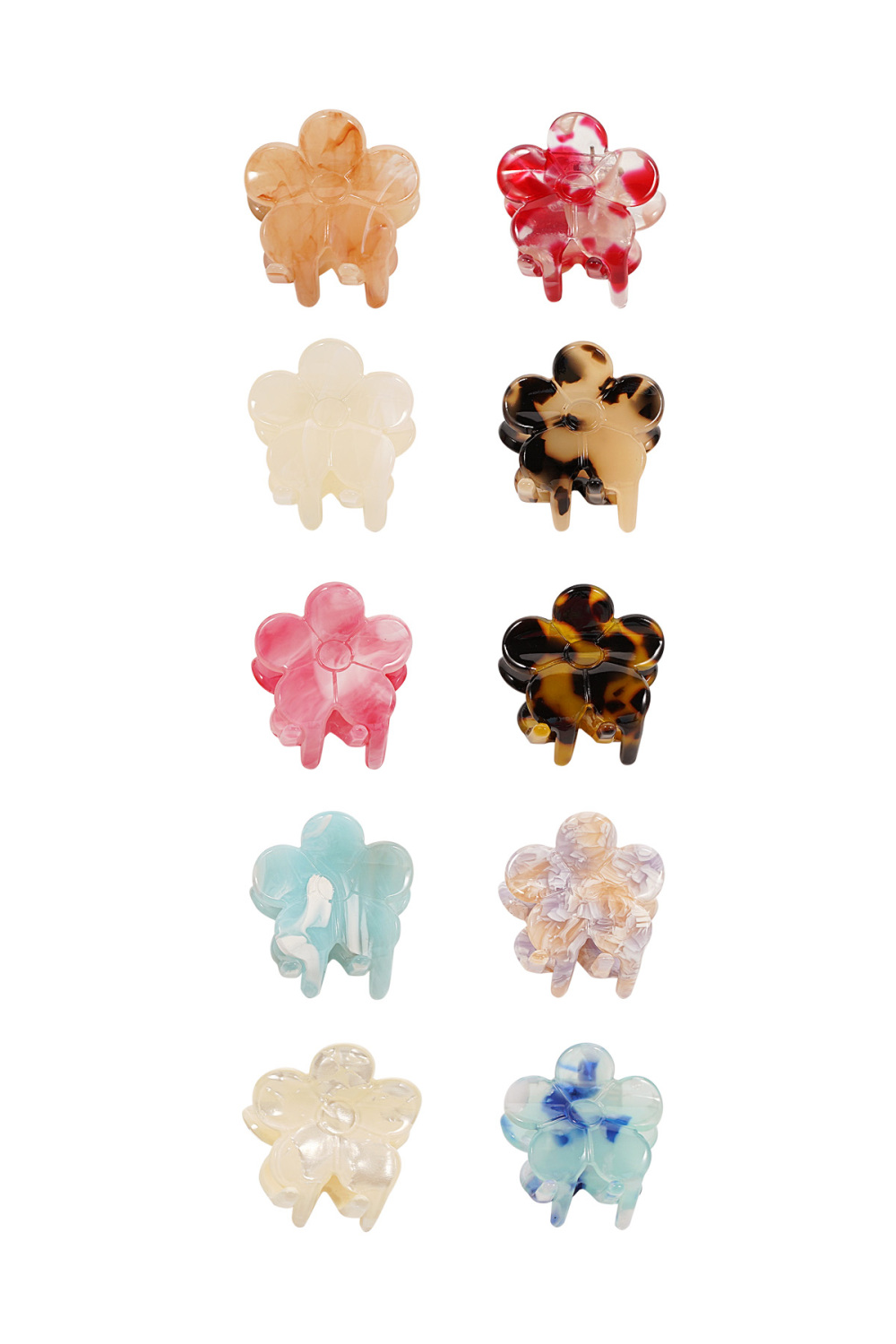Boîte À Pinces À Cheveux En Forme De Fleur - Multi 