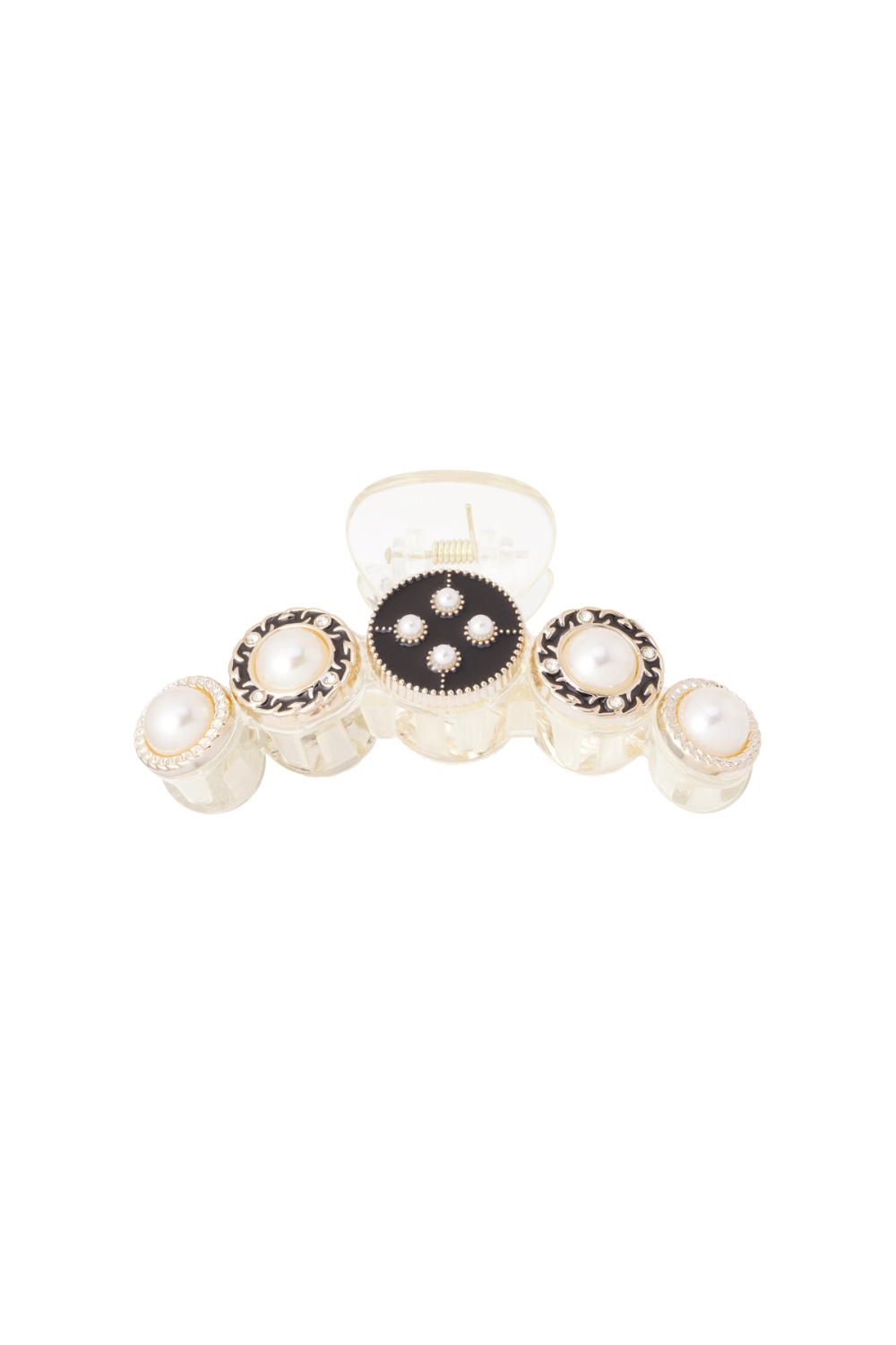 Barrette À Cheveux Perles Gracieuses - Doré 