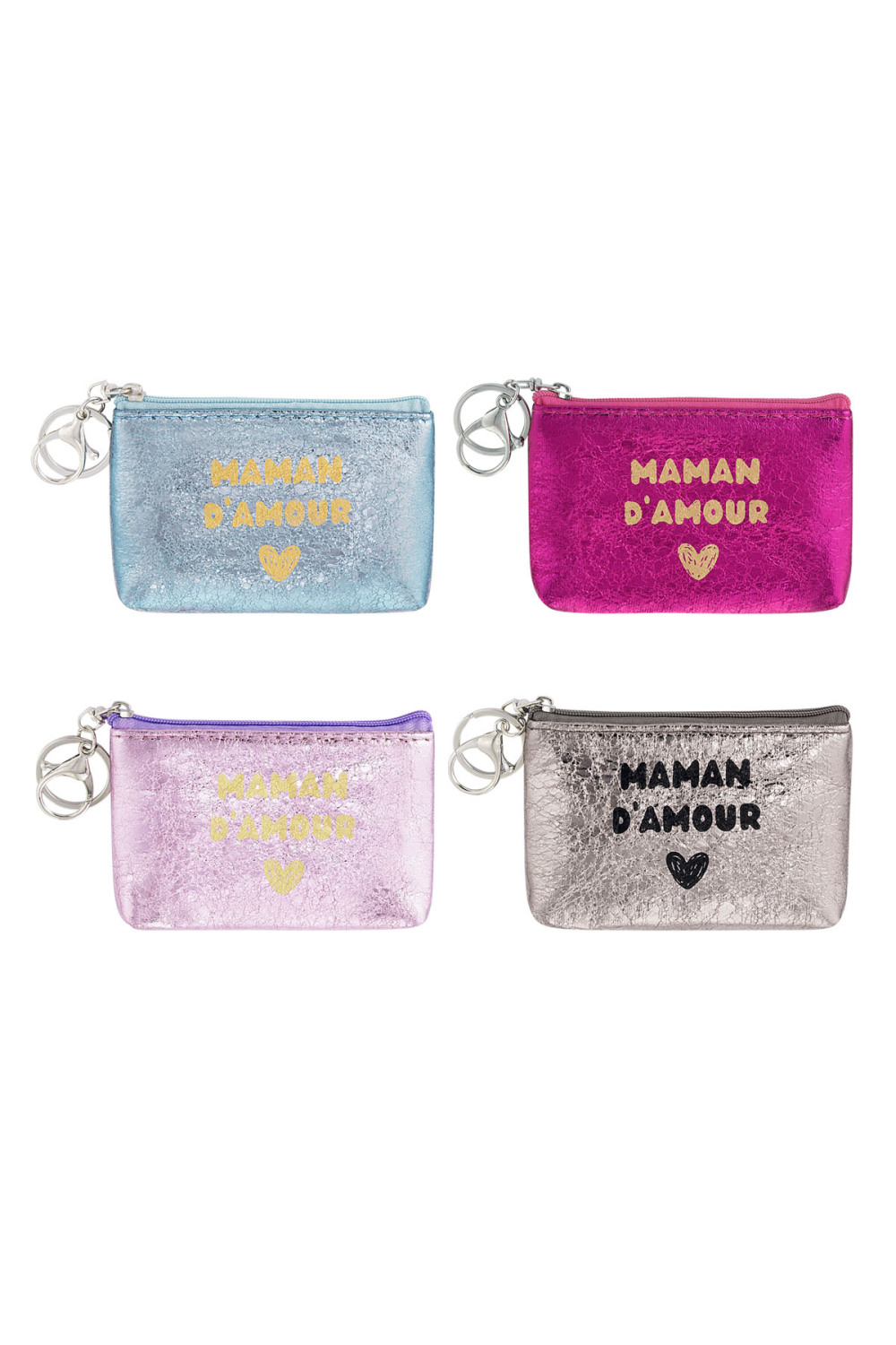 Porte-Clés Portefeuille Métallisé Maman D'amour Image2