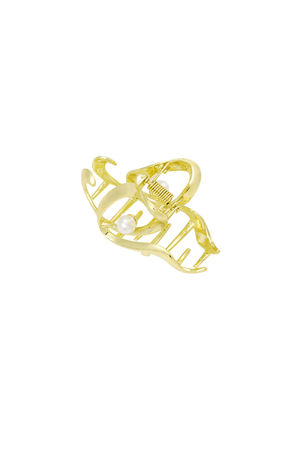 Barrette À Cheveux Gracieuse Perle Dorée Image4