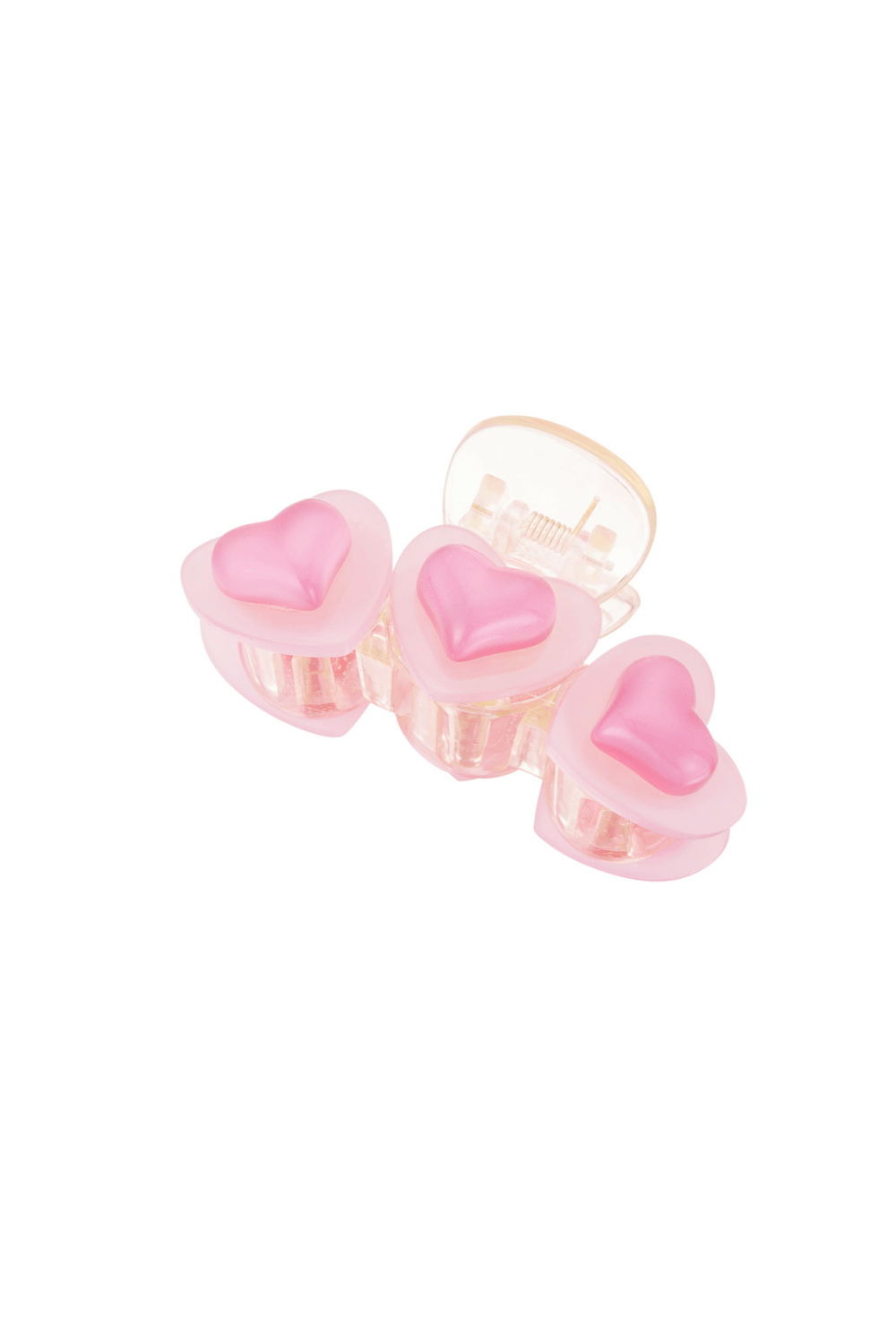Barrette À Cheveux Trio Coeurs Roses
