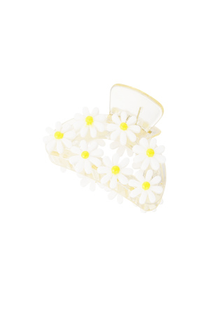 Pince À Cheveux En Plastique Fleur En Résine h5