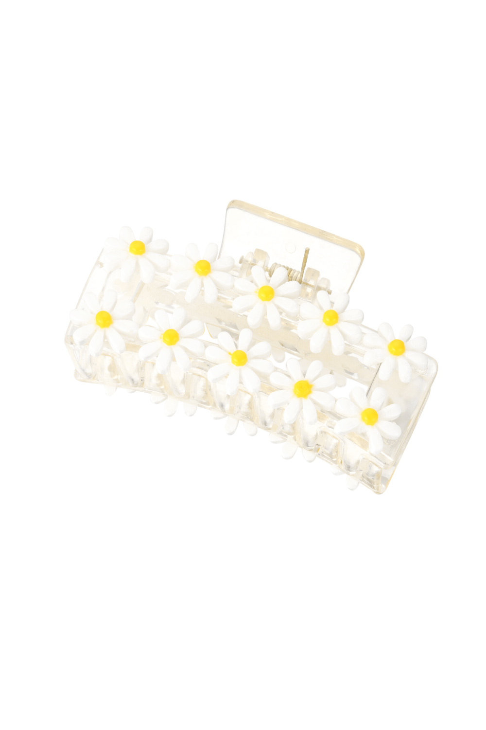 Barrette À Cheveux Basique À Fleurs Blanches 