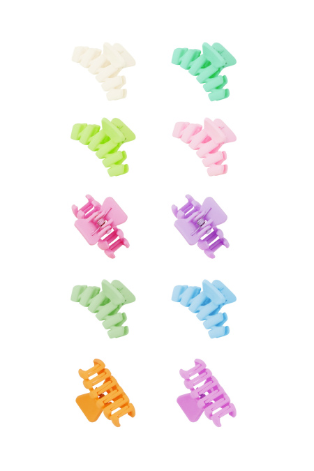 Lot de barrettes à cheveux zigzag d'été - multi clair