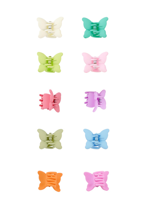 Lot de pinces à cheveux papillon d'été - multi clair