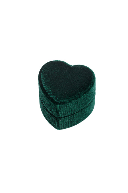 Boîte à bijoux coeur velours