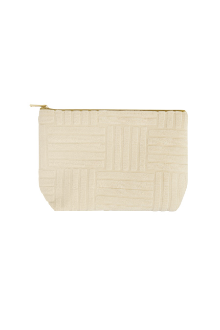 Trousse de maquillage de voyage légère en jacquard