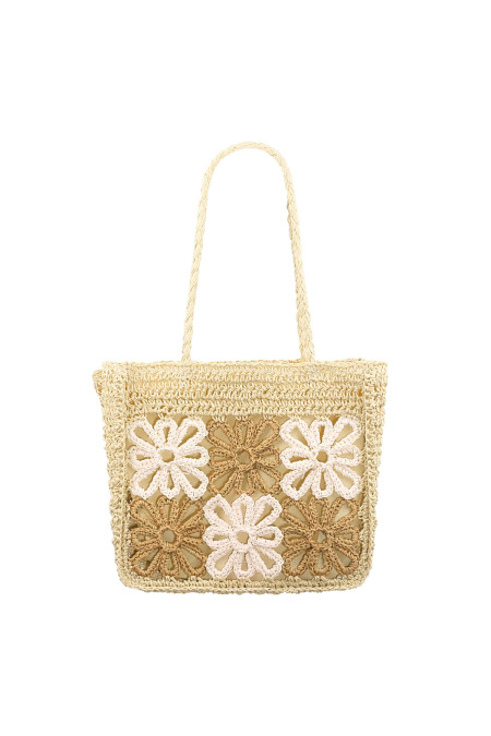 Sac de plage flower future - écru