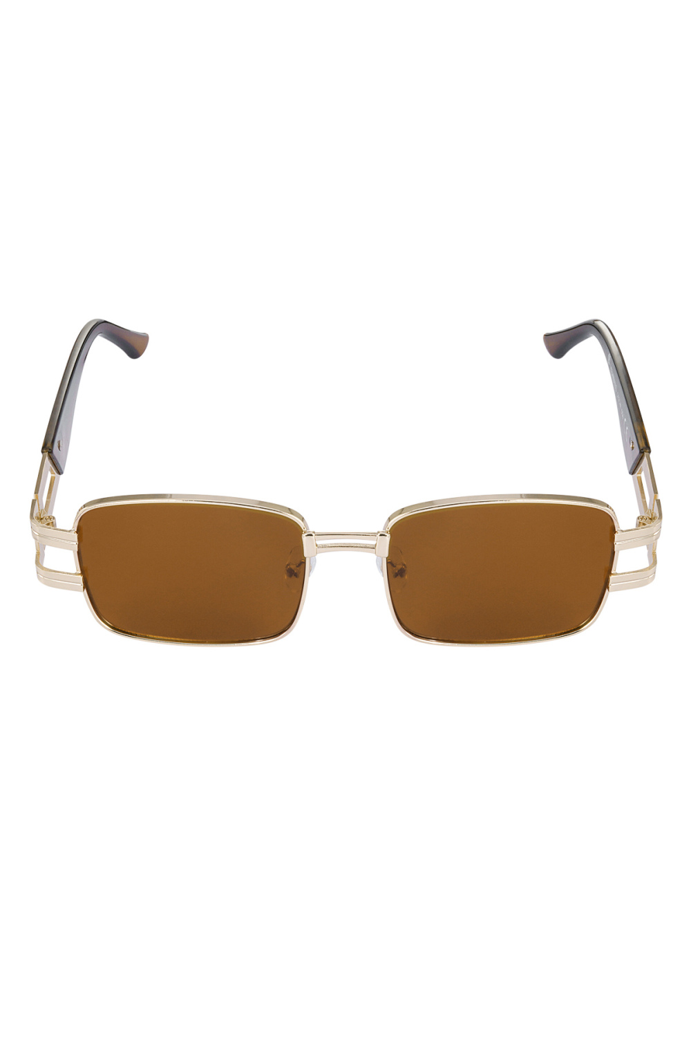 Lunettes De Soleil Simples En Métal Essentiel - Marron Image4