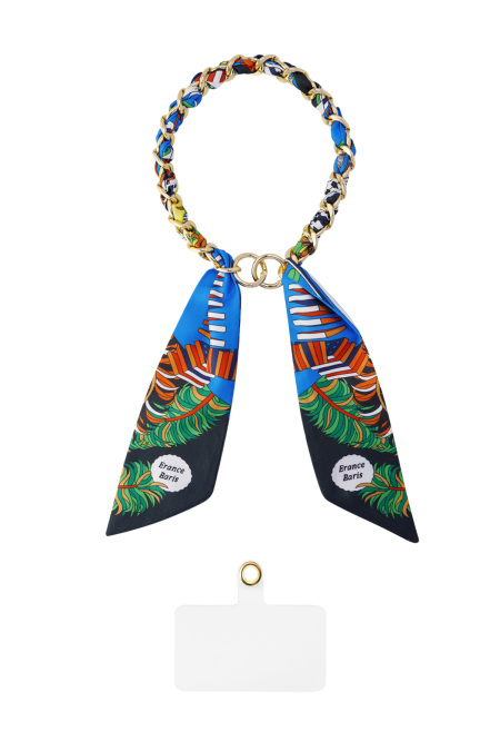 Foulard en satin chaîne téléphone - multi