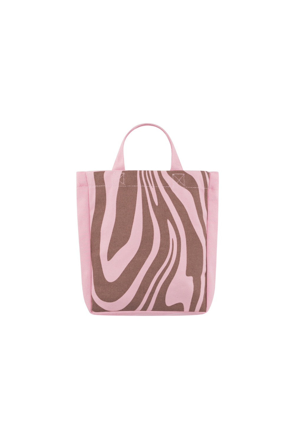 Petit Sac En Toile Zèbre - Rose Marron 
