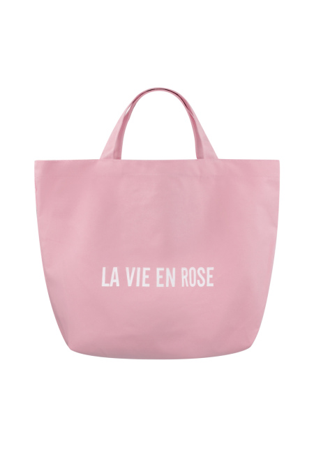 Cabas en toile la vie en rose