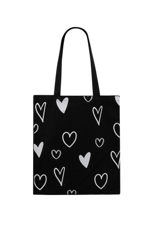 Cabas En Toile Coeurs h5