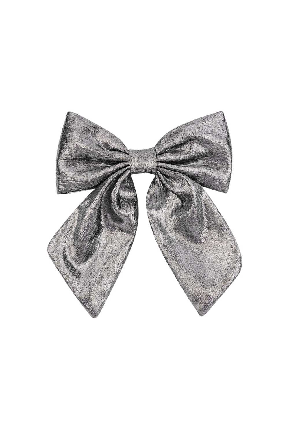 Pince À Cheveux Noeud - Blanc Argent