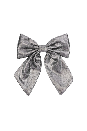 Pince À Cheveux Noeud - Blanc Argent h5