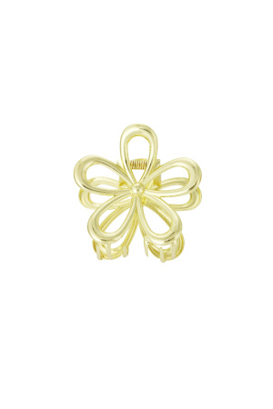 Barrette À Cheveux Flower Power - Doré h5 