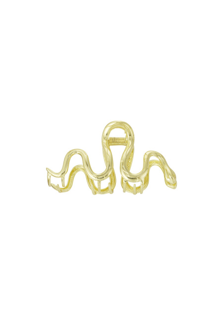 Barrette à cheveux serpent tourbillonnant - doré