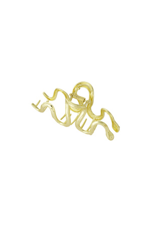 Barrette À Cheveux Serpent Tourbillonnant - Doré h5 Image3