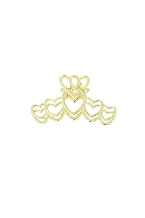 Barrette À Cheveux Love All Over - Doré h5 
