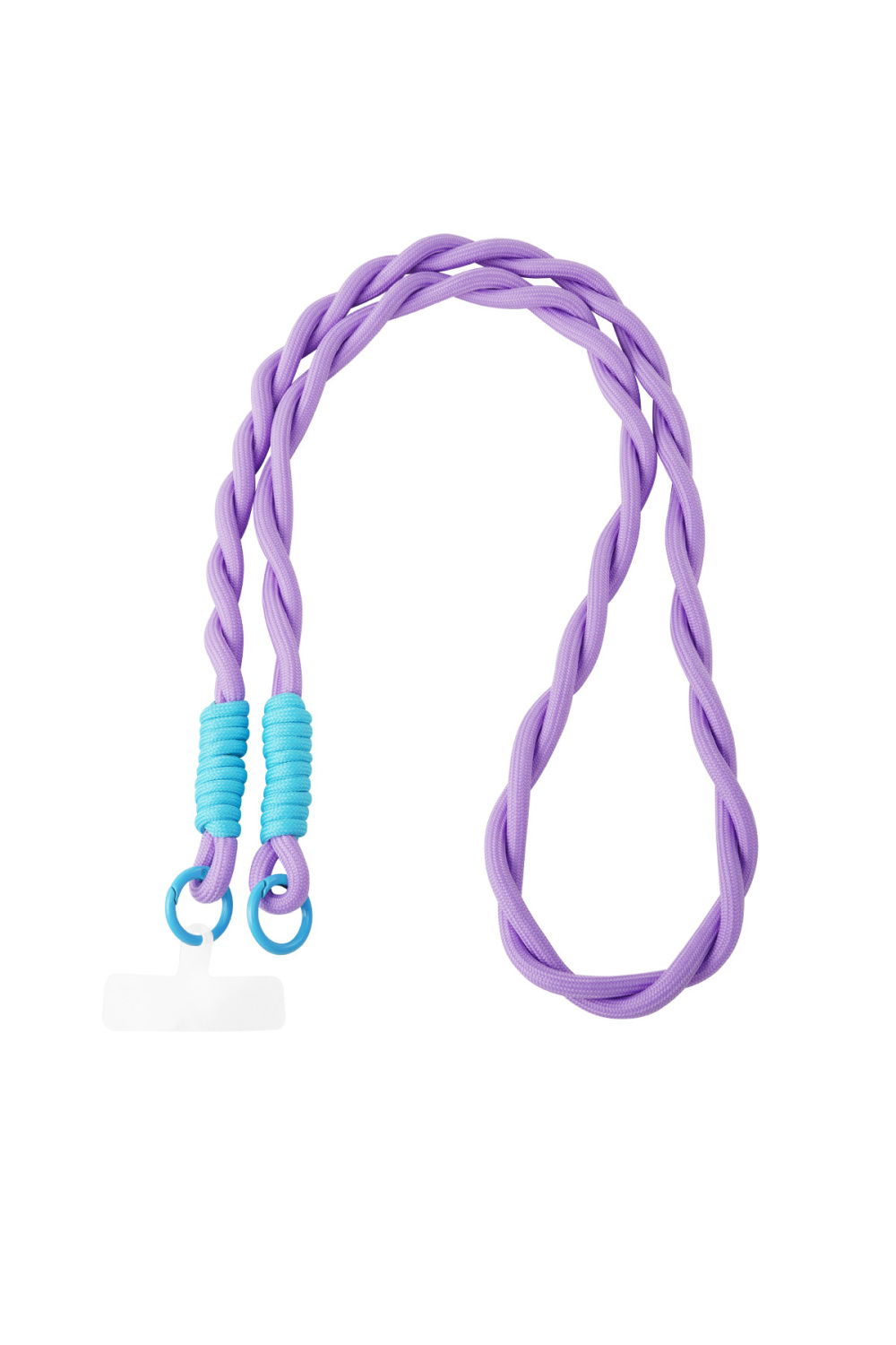 Cordon Téléphonique Long Torsadé - Violet Et Bleu