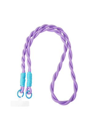 Cordon Téléphonique Long Torsadé - Violet Et Bleu h5