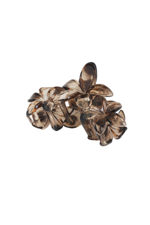 Barrette À Cheveux Fleurs Sauvages - Marron h5