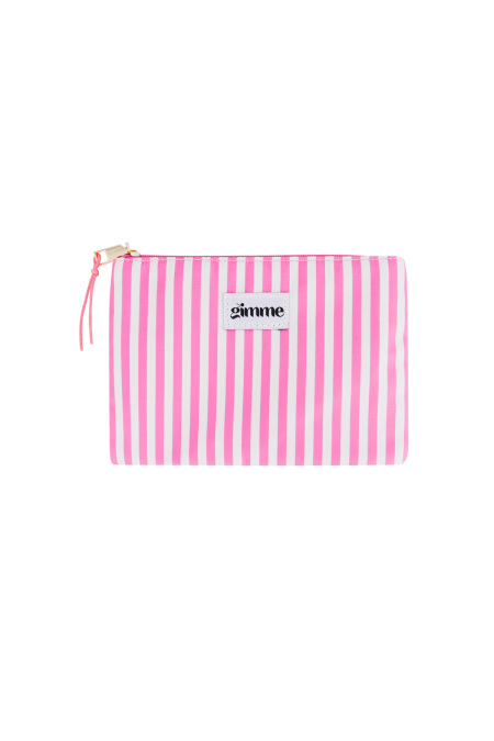 Trousse de toilette plate à fines rayures