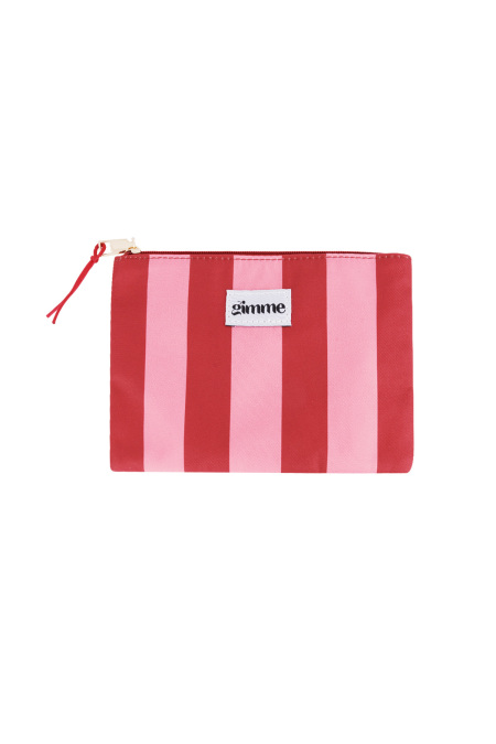 Trousse de toilette plate à rayures épaisses