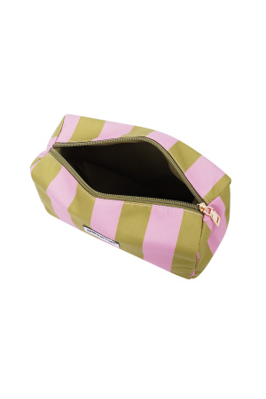Trousse De Maquillage Grandes Rayures - Rose Vert h5 Image3