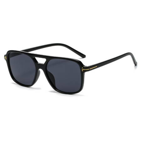 1 paire de lunettes de soleil simples en plastique de couleur unie pour femmes 2