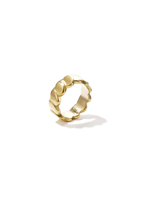 Bague imposante en forme de cœur à plusieurs niveaux