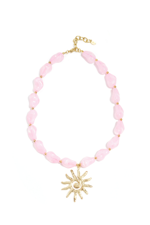 Collier De Perles Avec Pendentif Soleil h5 