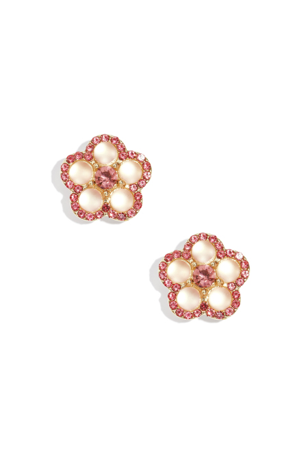 Boutons de manchette en alliage, motif floral, collection décontractée et simple pour femme