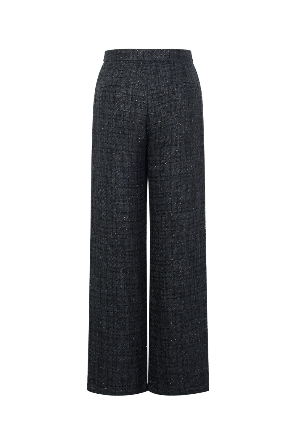 Tissu En Fibre De Polyester Femmes Pantalon Droit Élégant À Carreaux Automne/Hiver Image3