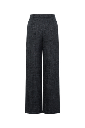 Tissu En Fibre De Polyester Femmes Pantalon Droit Élégant À Carreaux Automne/Hiver h5 Image3