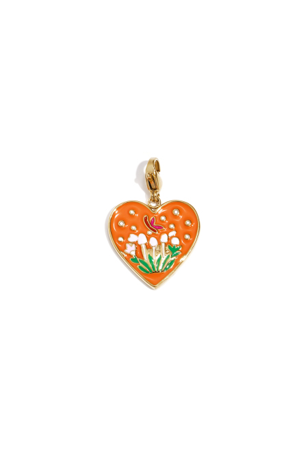 Breloque cœur avec tulipes à faire soi-même