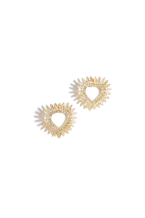 Boucles D'Oreilles À Tige En Cuivre En Forme De Cœur, Élégantes, De Noël, Luxueuses, Bijoux Pour Femmes h5 