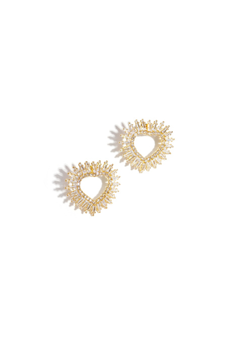 Boucles d'oreilles à tige en cuivre en forme de cœur, élégantes, de Noël, luxueuses, bijoux pour femmes