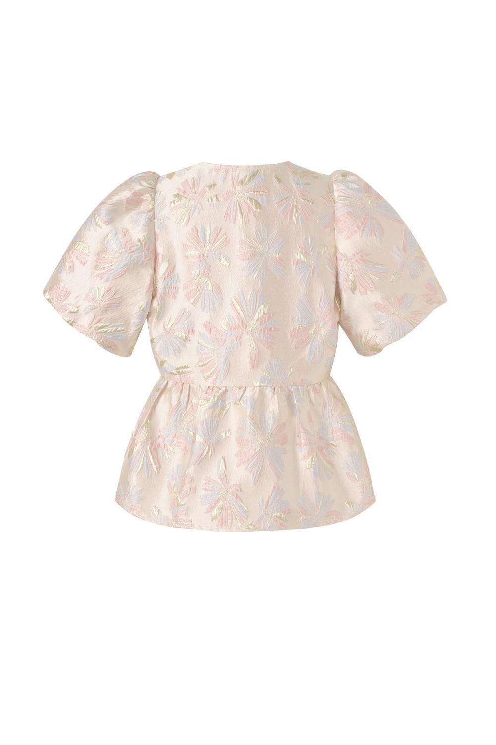 Tissu En Fibre De Polyester Femme Haut À Manches Courtes Élégant Imprimé Floral Image3
