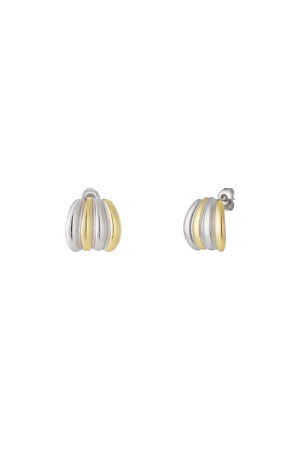 Boucles D'Oreilles Fusion Argent Doré h5 