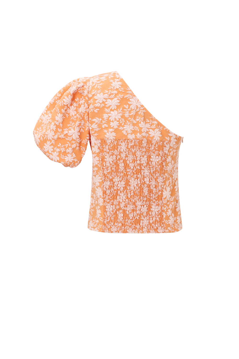 Haut Fleuri Asymétrique À Une Épaule Image3