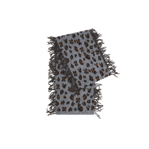 Écharpe D'Hiver En Laine À Pompons Imprimé Léopard Pour Femme, 1 Pièce h5 Image5