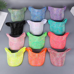 Chapeaux De Sport Orange En Tissu Uni Pour Femmes h5 Image5