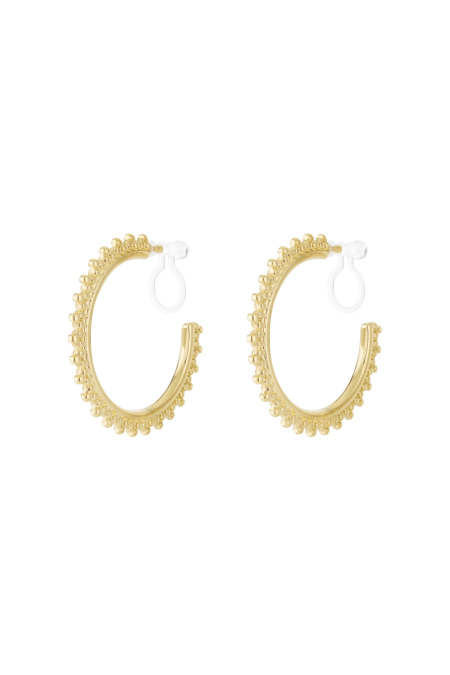 Boucles d'oreilles créoles à clip Sunburst