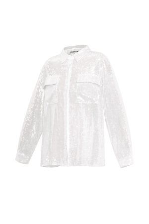 Blouse Femme En Fibre De Polyester Tissée Élégante Couleur Unie Printemps/Été h5 Image2